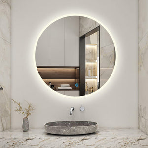 Specchio Da Bagno Rotondo Da 90cm con LED. Antiappannamento. Touch. 3 Temperature Colore